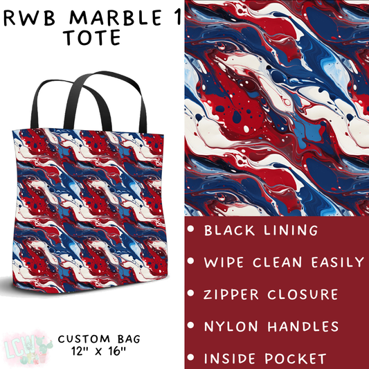 Batch #337 - USA Faves - Closes 5/7 - ETA mid June - RWB Marble 1 Tote