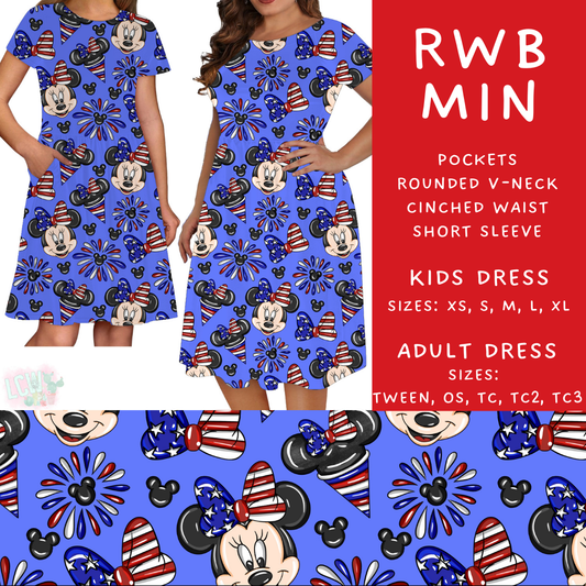 Batch #338 - Magical 4th of July - Closes 5/7 - ETA mid June - RWB Min Adult & Kids Dresses