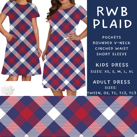 Batch #337 - USA Faves - Closes 5/7 - ETA mid June - RWB Plaid Adult & Kids Dresses