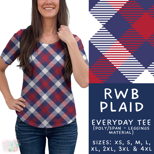 Batch #337 - USA Faves - Closes 5/7 - ETA mid June - RWB Plaid Everyday Tee