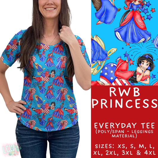Batch #338 - Magical 4th of July - Closes 5/7 - ETA mid June - RWB Princess Everyday Tee