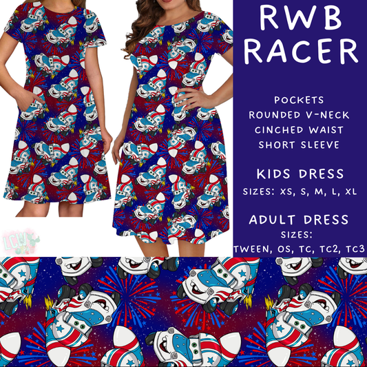 Batch #338 - Magical 4th of July - Closes 5/7 - ETA mid June - RWB Racer Adult & Kids Dresses