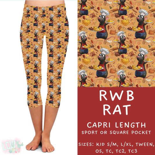 Batch #338 - Magical 4th of July - Closes 5/7 - ETA mid June - RWB Rat Capri Length Leggings