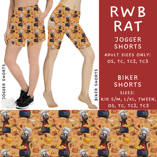 Batch #338 - Magical 4th of July - Closes 5/7 - ETA mid June - RWB Rat Biker & Jogger Shorts