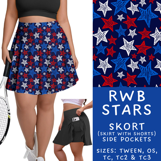 Batch #337 - USA Faves - Closes 5/7 - ETA mid June - RWB Stars Skort