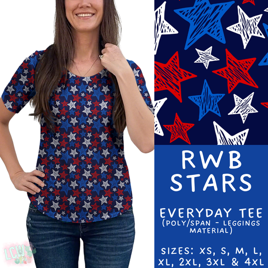 Batch #337 - USA Faves - Closes 5/7 - ETA mid June - RWB Stars Everyday Tee