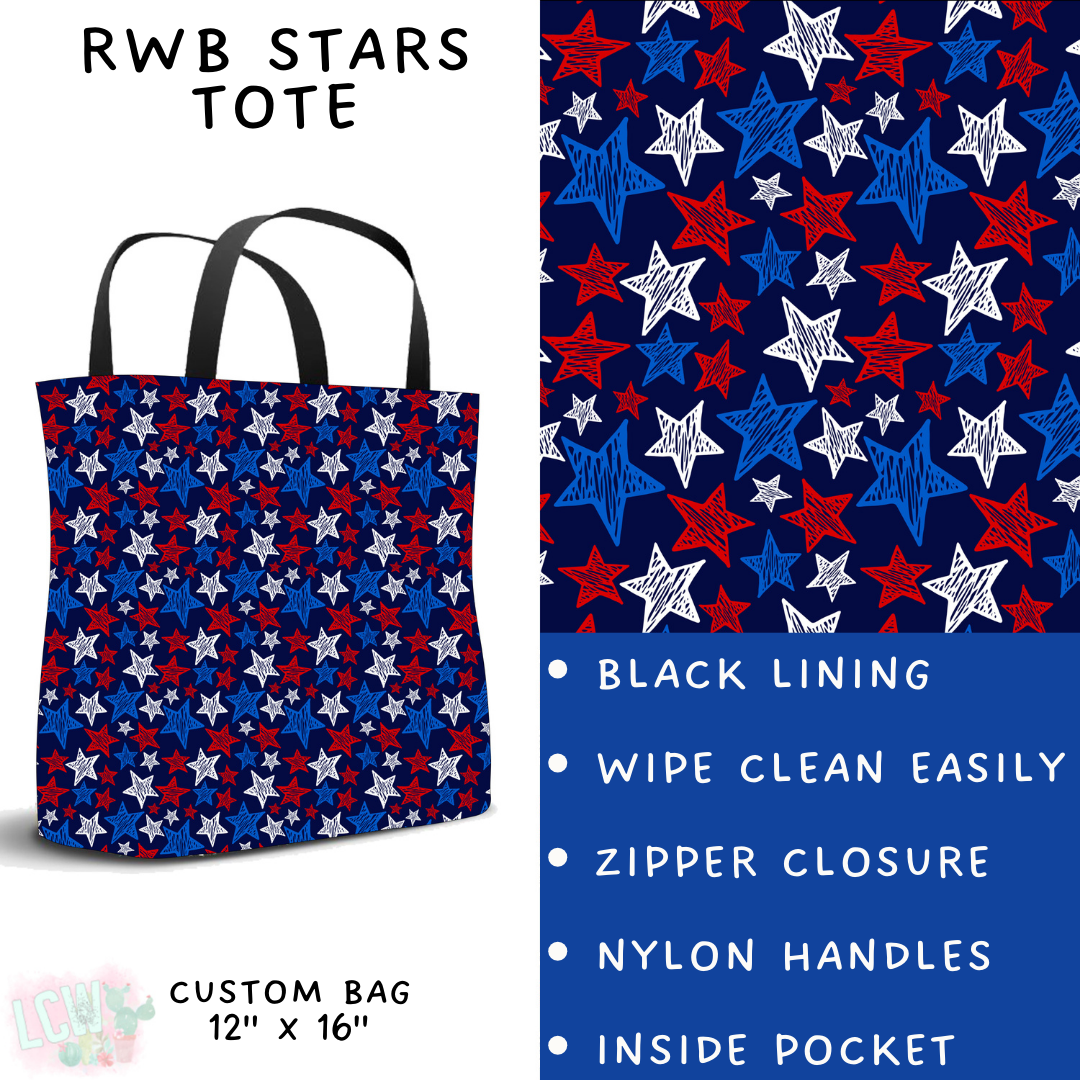 Batch #337 - USA Faves - Closes 5/7 - ETA mid June - RWB Stars Tote