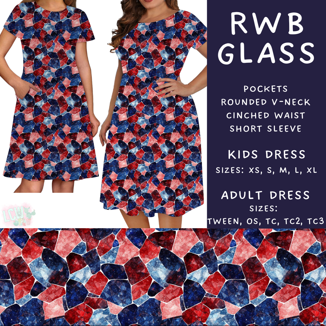 Batch #337 - USA Faves - Closes 5/7 - ETA mid June - RWB Glass Adult & Kids Dresses