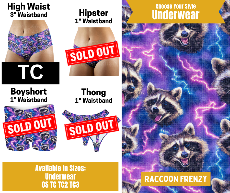 Racoon Frenzy High Waist Underwear
