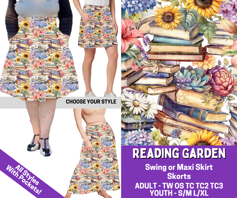 Preorder! Closes 5/27. ETA Aug. Reading Garden Combo Skort/Skirt Lengths