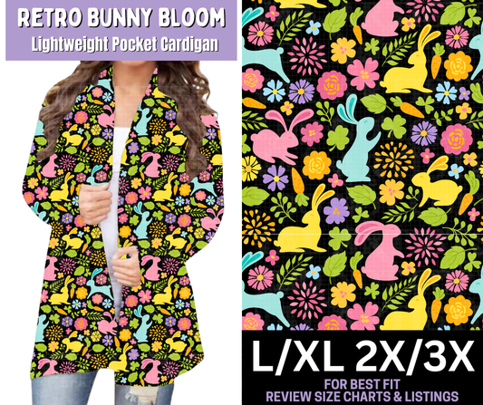 Retro Bunny Bloom Pocket Cardigan