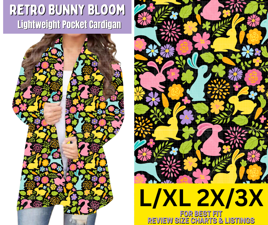 Retro Bunny Bloom Pocket Cardigan