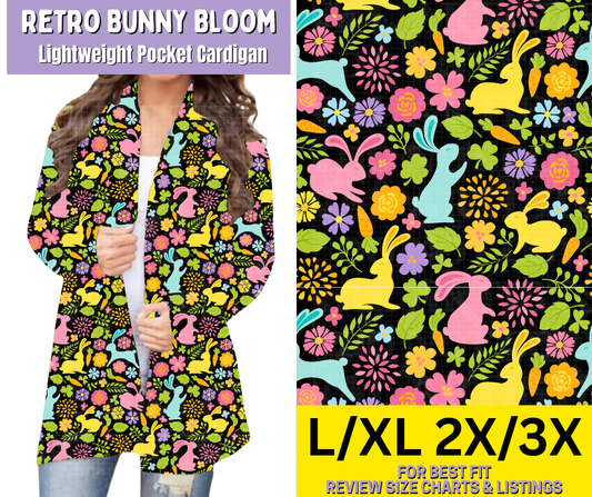 Retro Bunny Bloom Pocket Cardigan