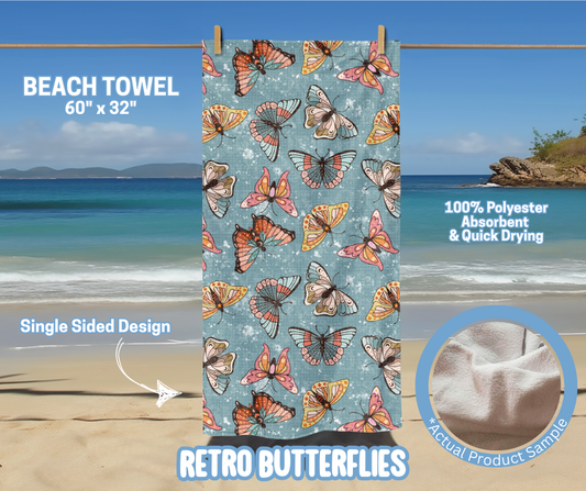 Preorder! Closes 5/15. ETA August. Retro Butterflies Towel
