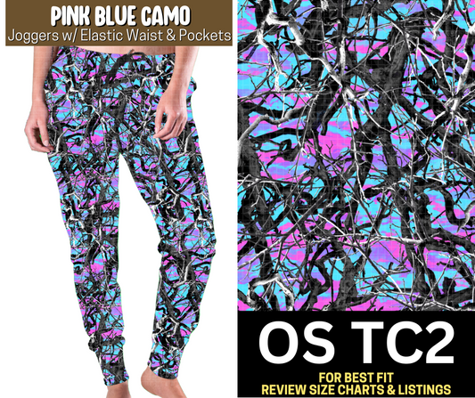 Pink Blue Camo Joggers