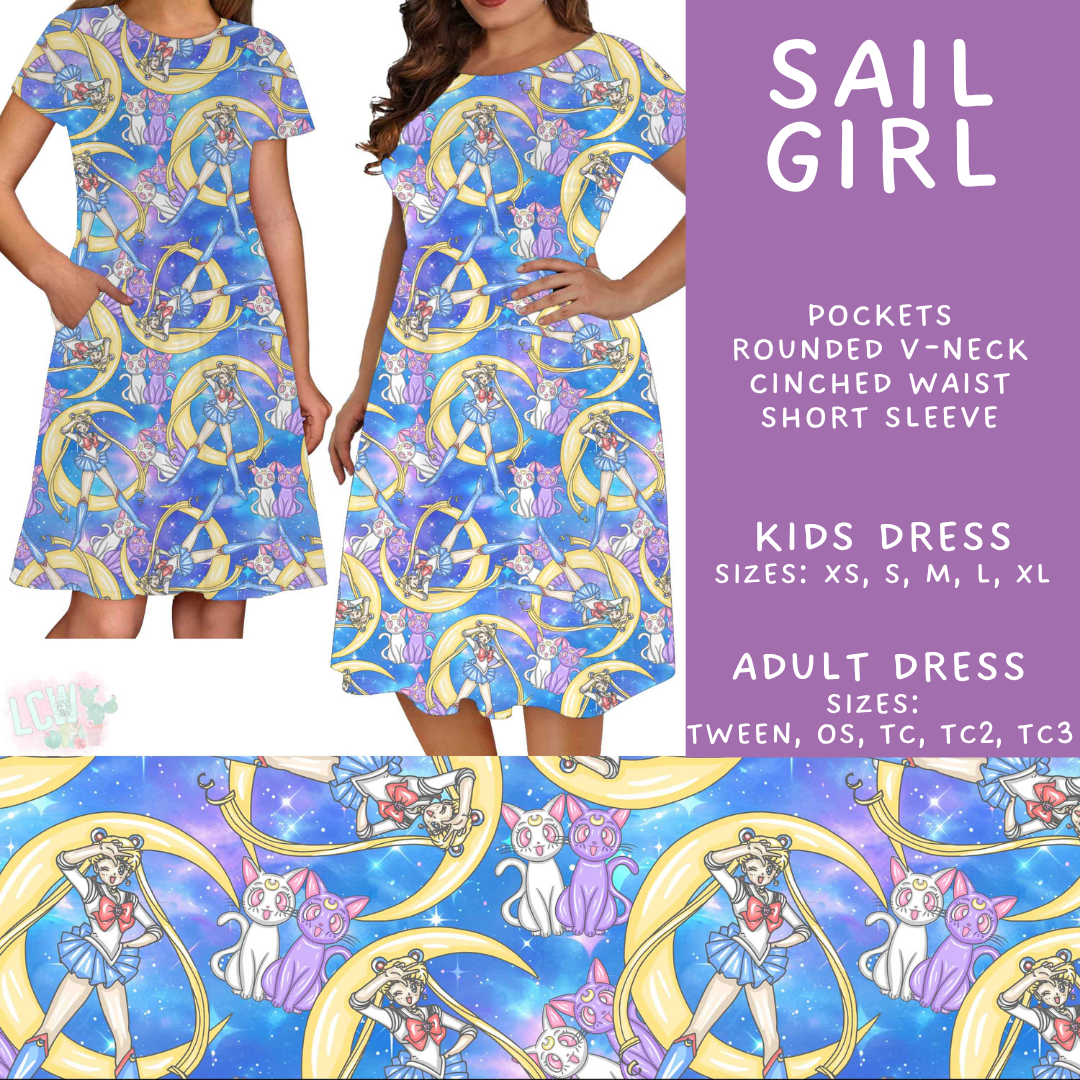 Batch #544 - Cool Characters 16 - Closes 6/17 - ETA mid August - Sail Girl Adult & Kids Dresses
