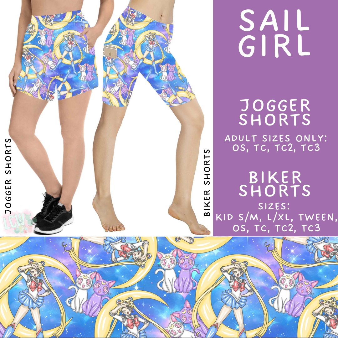 Batch #544 - Cool Characters 16 - Closes 6/17 - ETA mid August - Sail Girl Biker & Jogger Shorts