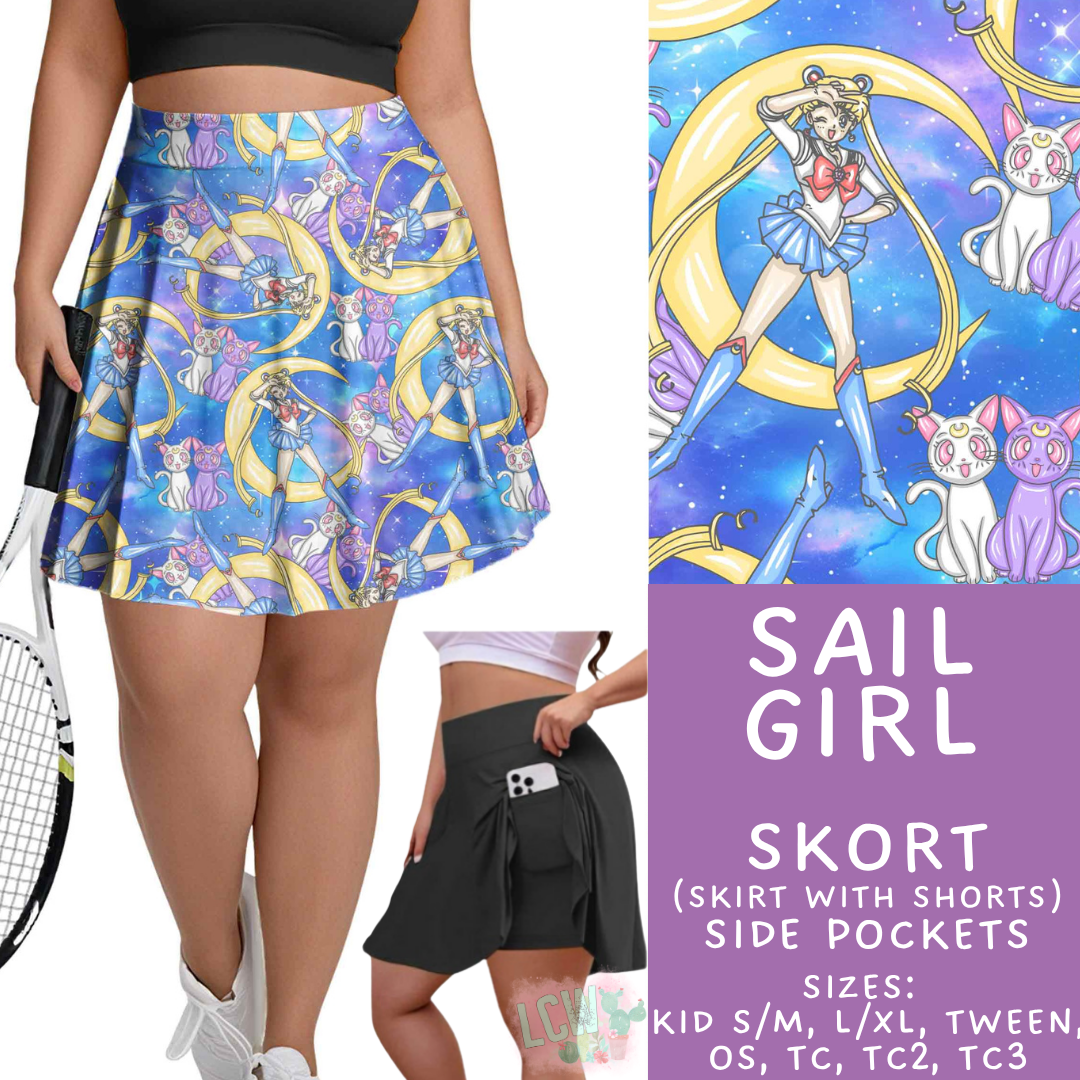 Batch #544 - Cool Characters 16 - Closes 6/17 - ETA mid August - Sail Girl Skort
