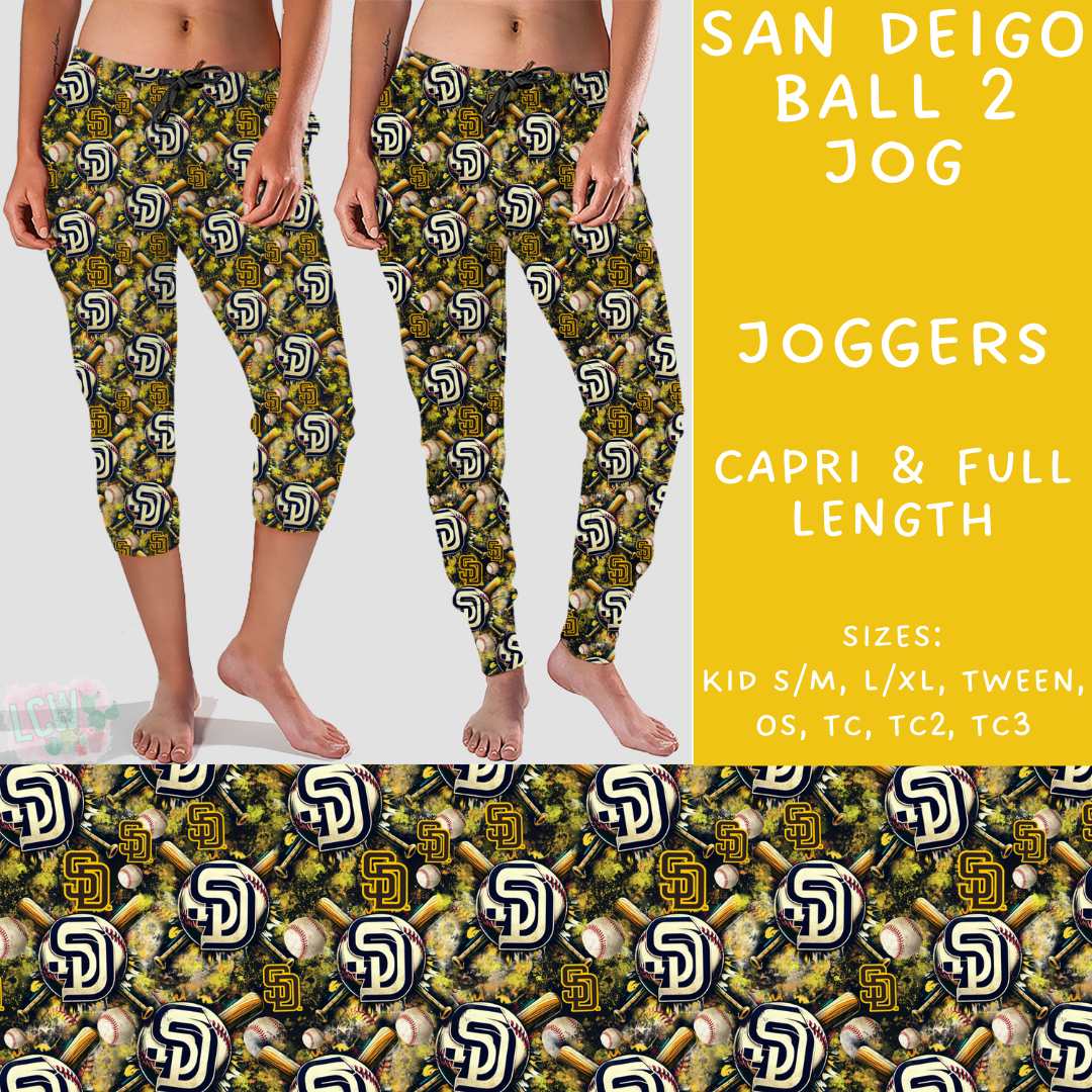 Batch #498 - Strike Out 3 - Closes 3/2 - ETA early May - San Diego Ball 2 Full and Capri Length Joggers - Alonna's Legging Land