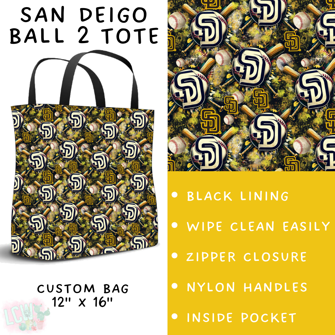 Batch #498 - Strike Out 3 - Closes 3/2 - ETA early May - San Diego Ball 2 Tote - Alonna's Legging Land