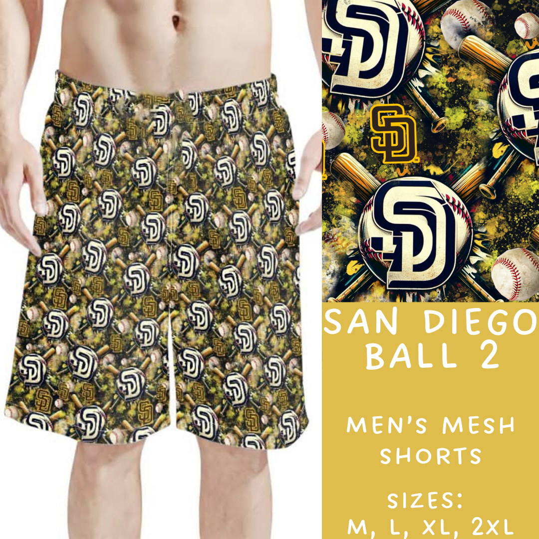 Batch #498 - Strike Out 3 - Closes 3/2 - ETA early May - San Diego Ball 2 Men's Shorts