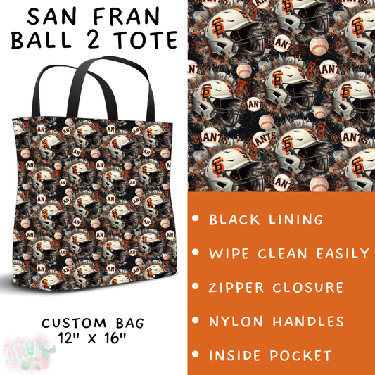 Batch #498 - Strike Out 3 - Closes 3/2 - ETA early May - San Fran Ball 2 Tote - Alonna's Legging Land
