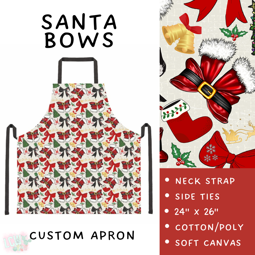 Batch #416 - Baking Spirits Bright 2 - Closes 9/19 - ETA early Nov - Santa Bows Apron