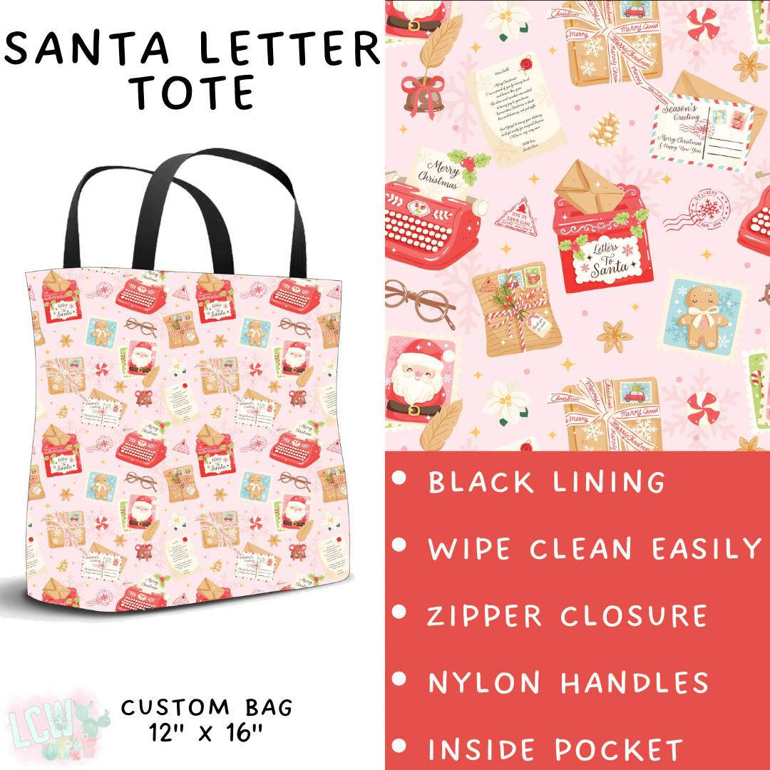 Batch #424 - Jingle All The Way - Closes 10/3 - ETA mid/late Nov - Santa Letter Tote