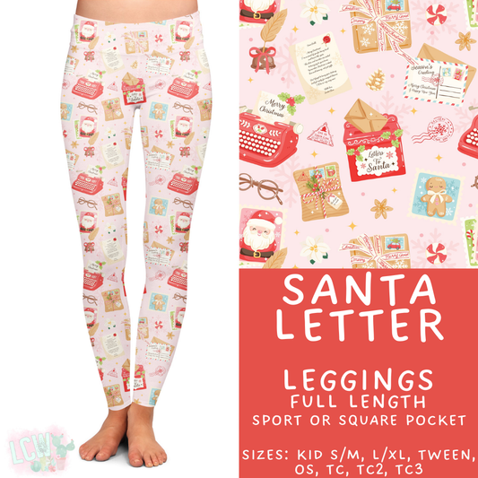 Batch #424 - Jingle All The Way - Closes 10/3 - ETA mid/late Nov - Santa Letter Full Length Leggings