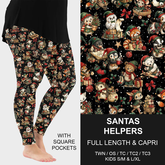B312 - Preorder Santas Helpers Leggings w/ Pockets (Closes 9/13. ETA: mid Nov.)
