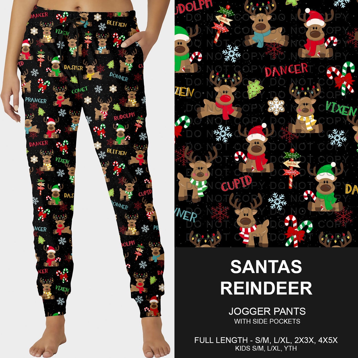B254 - Preorder Santas Reindeer Joggers (Closes 10/05. ETA early Dec.)
