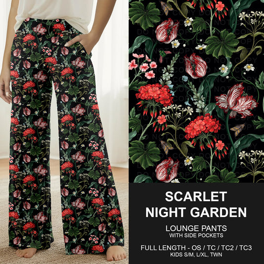 B264 - Preorder Scarlet Night Garden Lounge Pants (Closes 12/07. ETA early Feb.)