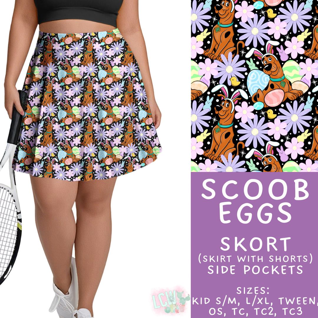 Batch #477 - Magical Character Easter - Closes 1/12 ETA - Early March - Scoob Eggs Skort