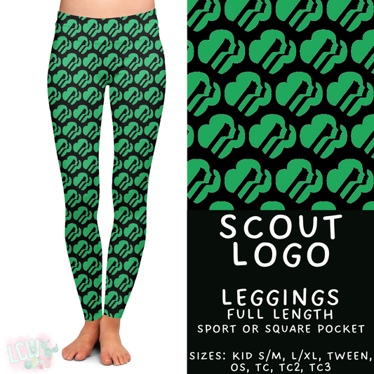 Batch #429 - Cookie Dealer 3 - Closes 10/13 - ETA late Nov - Scout Logo Full Length Leggings