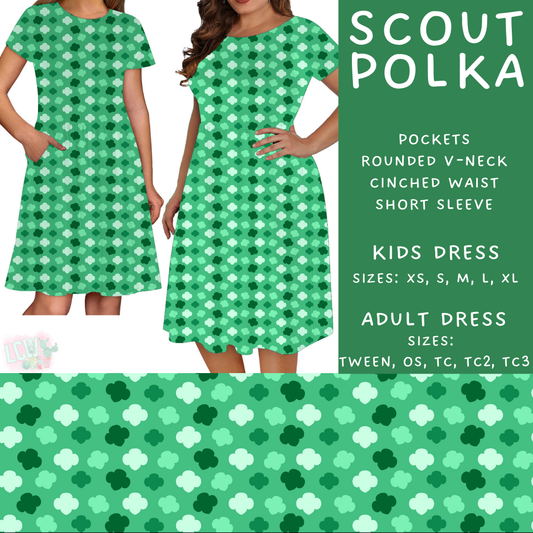 Batch #429 - Cookie Dealer 3 - Closes 10/13 - ETA late Nov - Scout Polka Women's & Girls Dresses