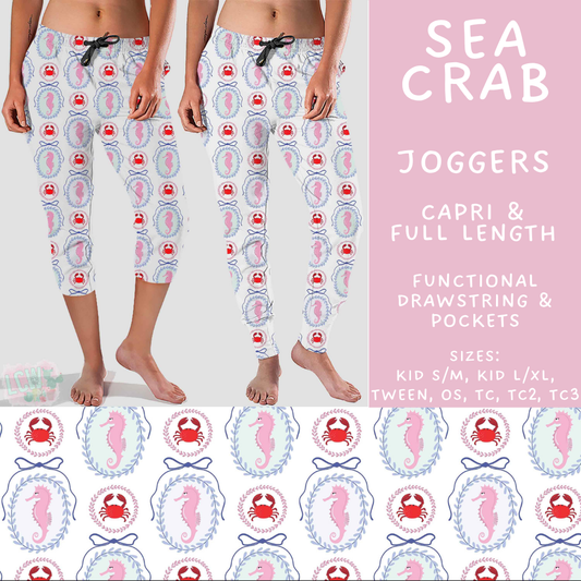 Batch #538 - Fun Run 23 - Closes 6/3 - ETA early August - Sea Crab Full and Capri Length Joggers