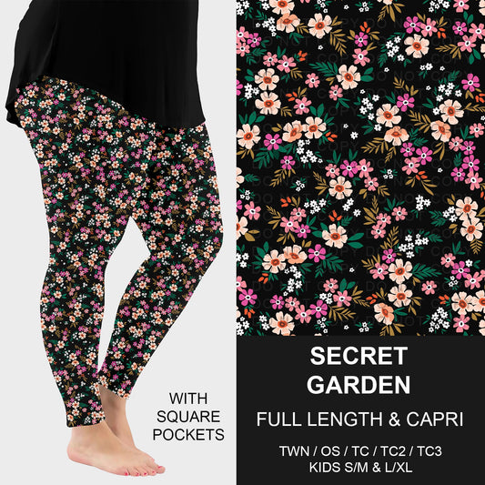 B262 - Preorder Secret Garden Leggings w/ Pockets (Closes 11/23. ETA: late Jan.)