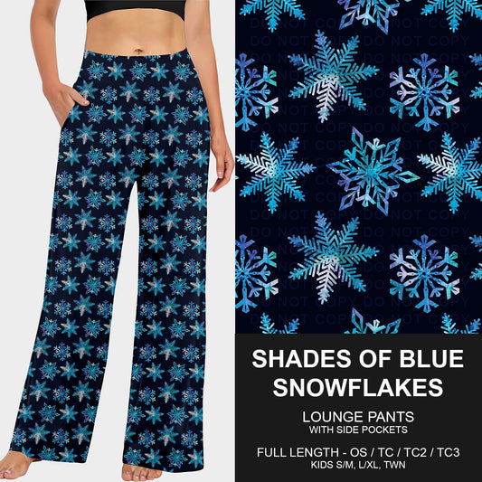 B258 - Preorder Shades of Blue Snowflakes Lounge Pants (Closes 11/02. ETA mid Jan.)