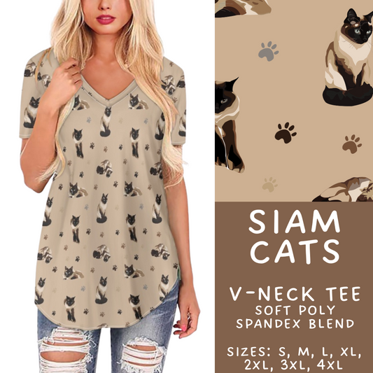 Batch #411 - July Request Run - Closes 9/11 - ETA late October - Siam Cats V-Neck Tee