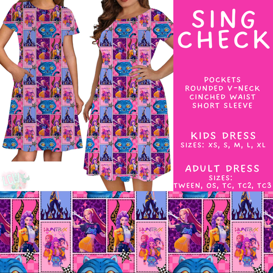 Batch #550 - Fun Run 24 - Closes 7/1 - ETA early Sept - Sing Check Adult & Kids Dresses