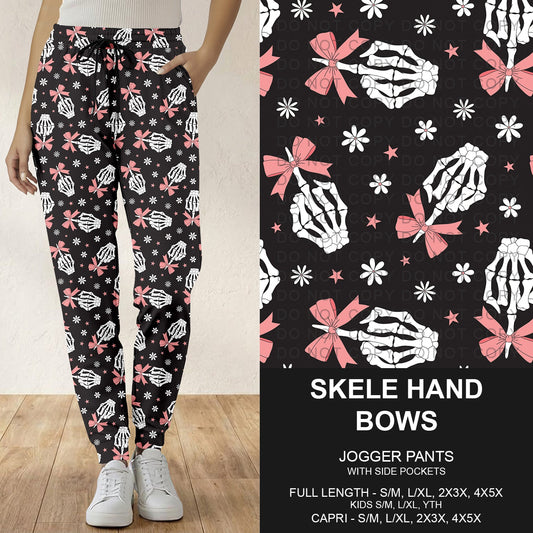 B293 - Preorder Skele Hand Bows Joggers (Closes 5/31. ETA: early Aug.)