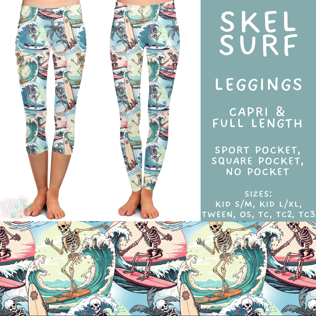 Batch #527 - Spooky Summer 2 - Closes 5/8 - ETA early July - Skel Surf Full and Capri Length Leggings