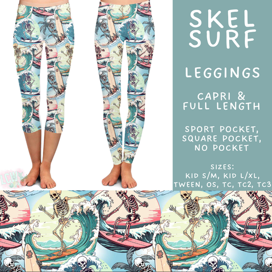 Batch #527 - Spooky Summer 2 - Closes 5/8 - ETA early July - Skel Surf Full and Capri Length Leggings