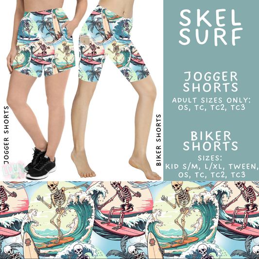 Batch #527 - Spooky Summer 2 - Closes 5/8 - ETA early July - Skel Surf Biker & Jogger Shorts