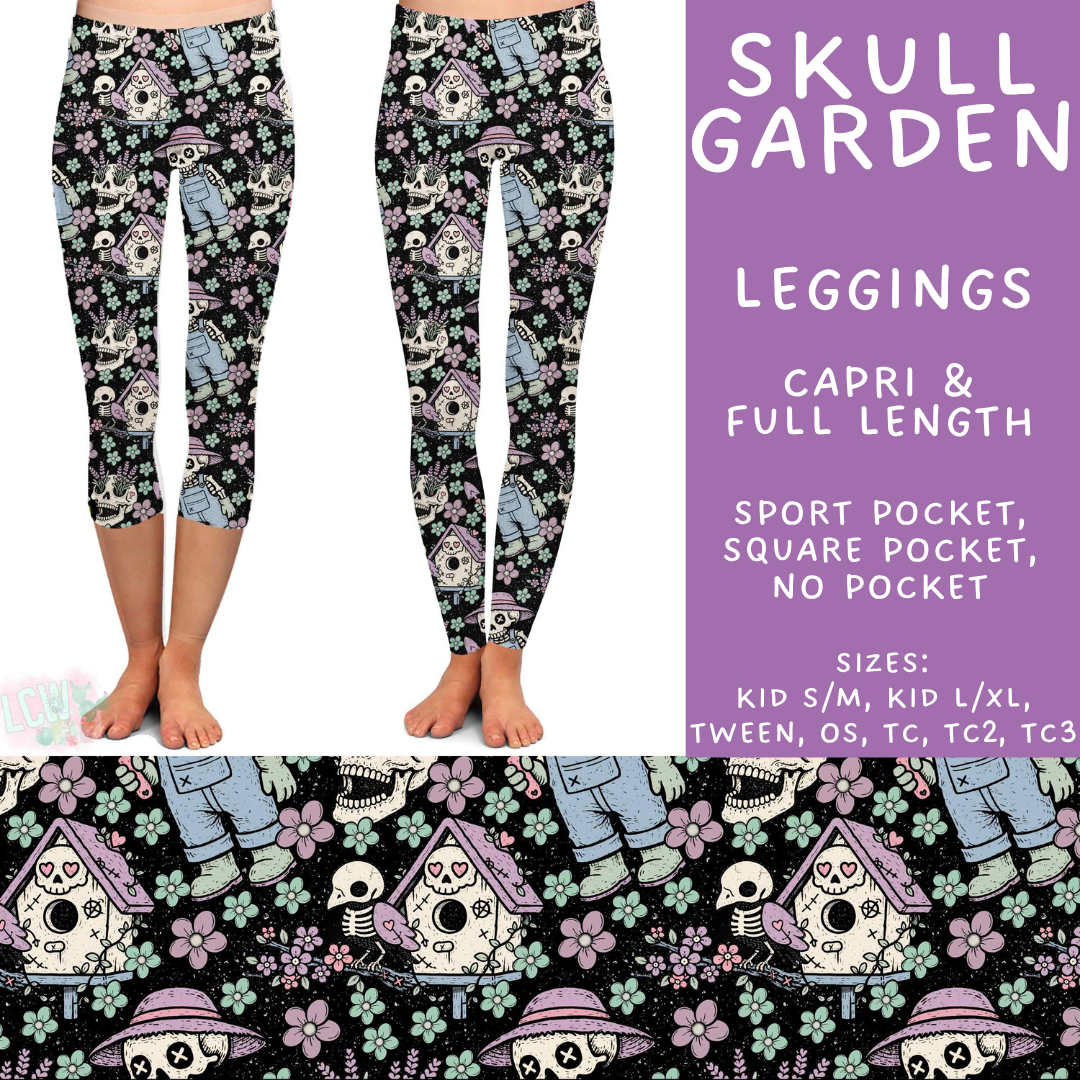 Batch #538 - Fun Run 23 - Closes 6/3 - ETA early August - Skull Garden Full and Capri Length Leggings