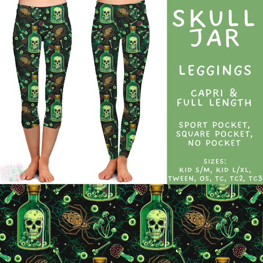 Batch #556 - Halloween 3 - Closes 7/15 - ETA mid Sept - Skull Jar Full and Capri Length Leggings
