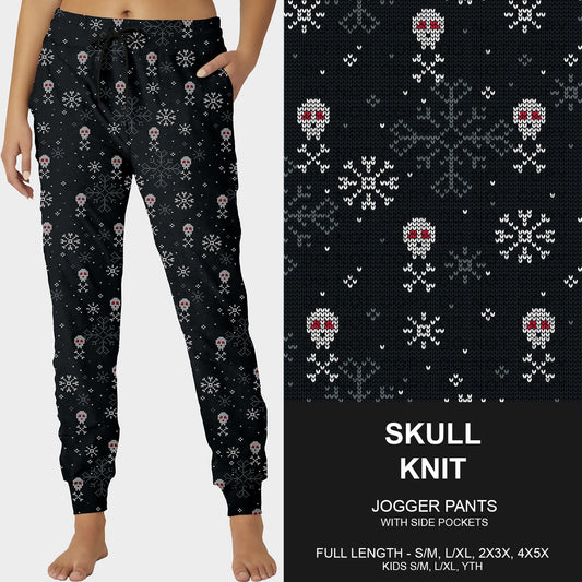 B255 - Preorder Skull Knit Joggers (Closes 10/12. ETA early Dec.)