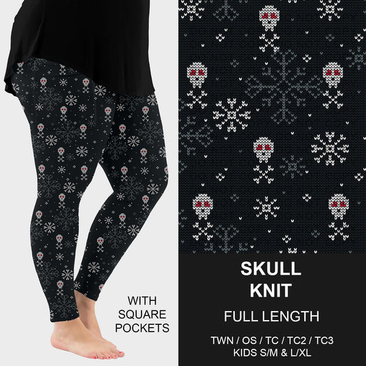 B255 - Preorder Skull Knit Leggings w/ Pockets (Closes 10/12. ETA early Dec.)