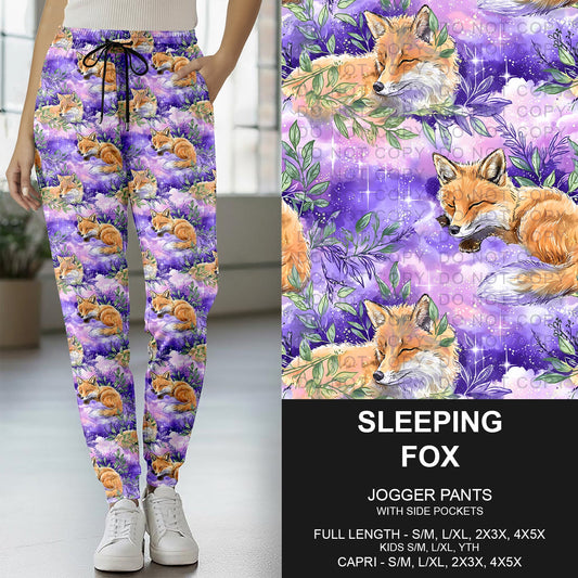 B274 - Preorder Sleeping Fox Joggers (Closes 2/22. ETA: late April) - Alonna's Legging Land