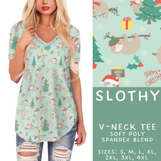 Batch #428 - Christmas Spirit - Closes 10/10 - ETA late Nov - Slothy V-Neck Tee